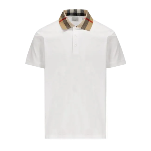 BURBERRY WHITE POLO SHIRT