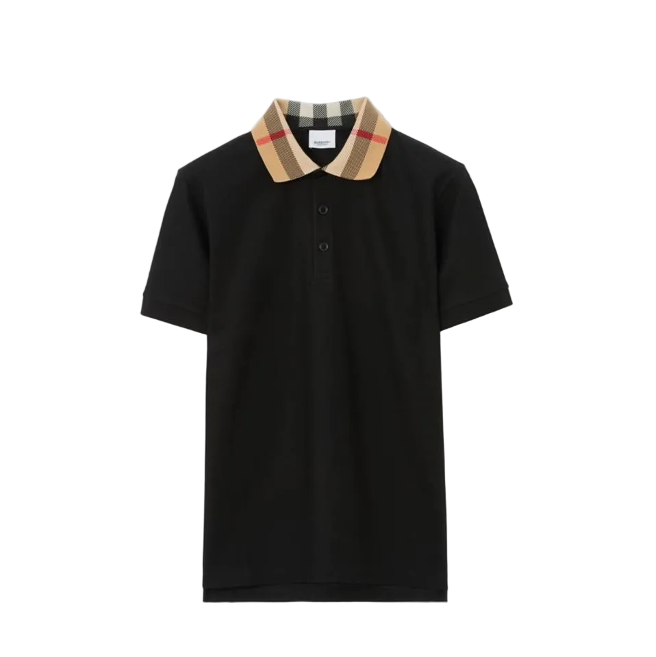 BURBERRY BLACK POLO SHIRT
