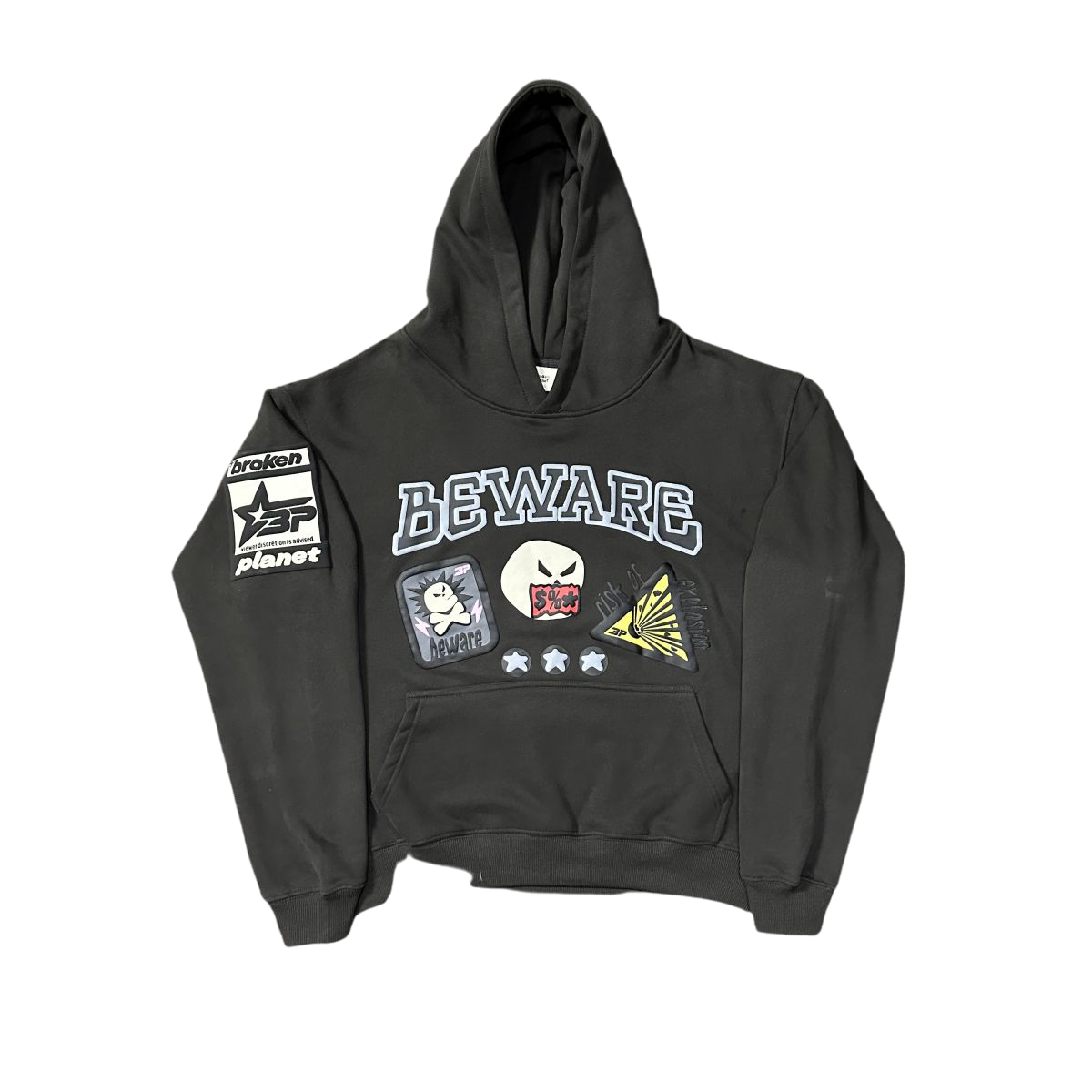 BROKEN PLANET BEWARE HOODIE