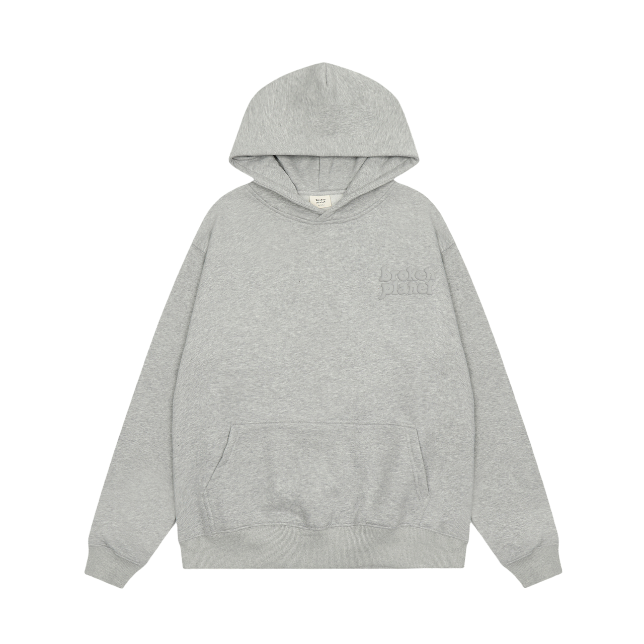 BROKEN PLANET MINIMALISTIC GRAY HOODIE