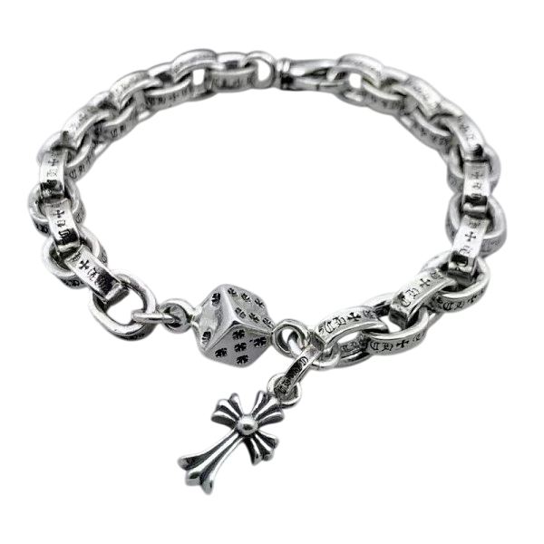 CHROME HEARTS DICE CROSS BRACELET