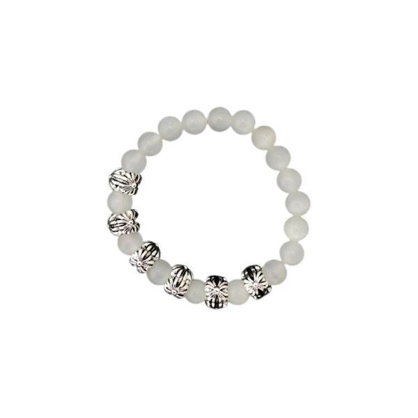 CHROME HEARTS HALF BEADED CATEYE BRACELET