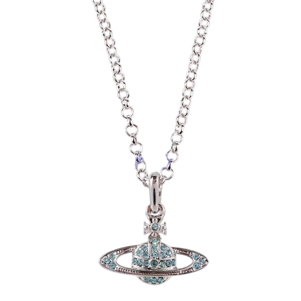 VIVIENNE WESTWOOD BLUE DIAMOND SILVER PENDANT