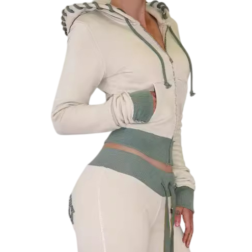 HIDDEN CULT CREAM ZIP UP