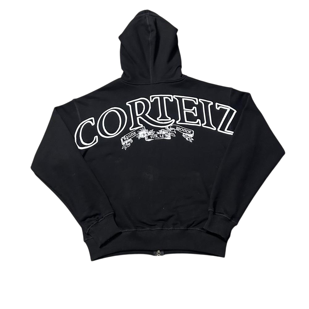 CORTEIZ BLACK LOGO ZIPUP