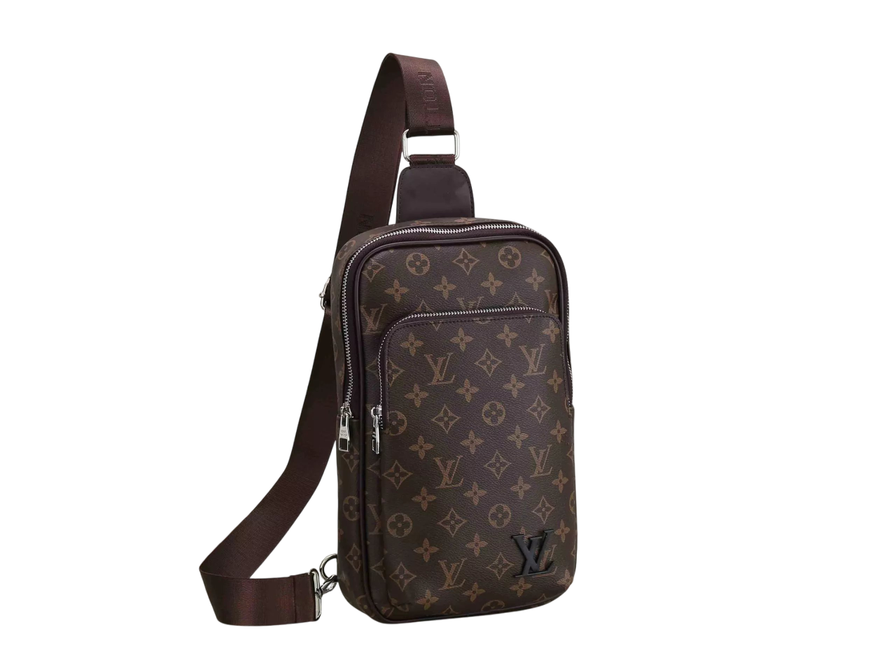 LV LOGO SMALL BROWN SHOULDER BAG