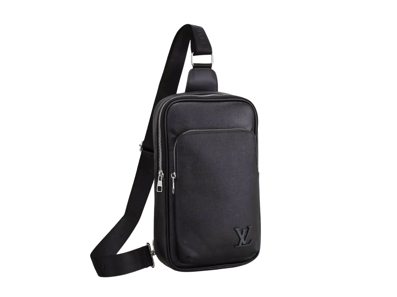 LV LOGO SMALL PLAIN BLACK CHECKERED SHOULDER BAG