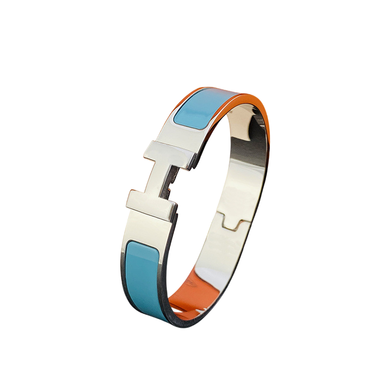 HERMES SILVER/SKY BLUE BRACELET