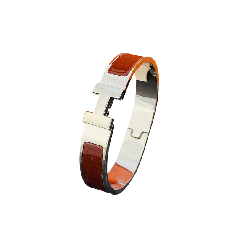 HERMES SILVER/WINE RED BRACELET