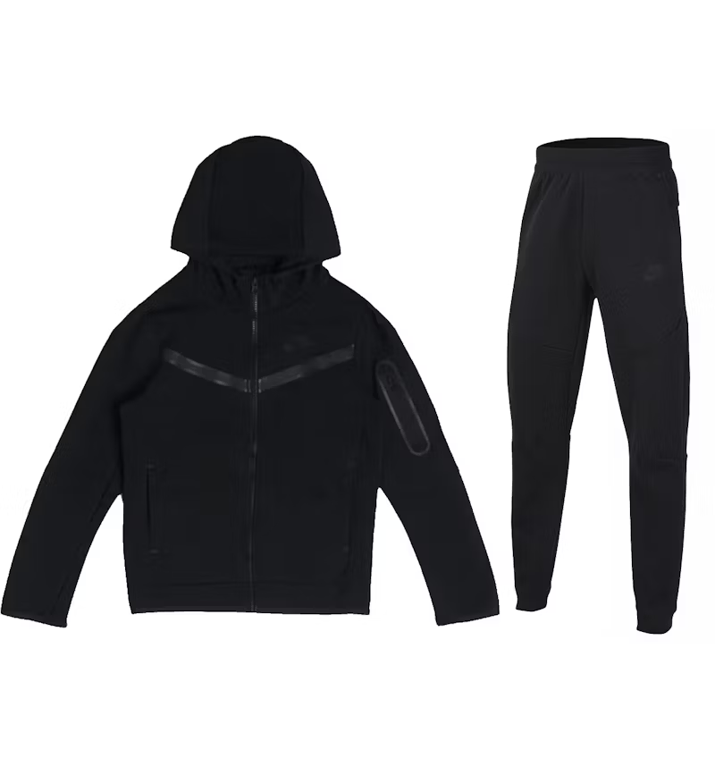 NIKE TECH FLEECE SET BLACK - Size XL