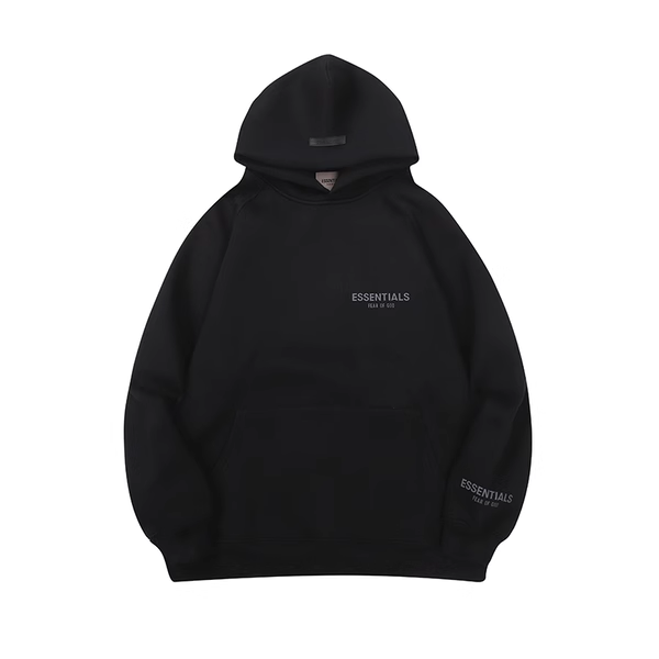 ESSENTIALS MINIMALISTIC HOODIE BLACK