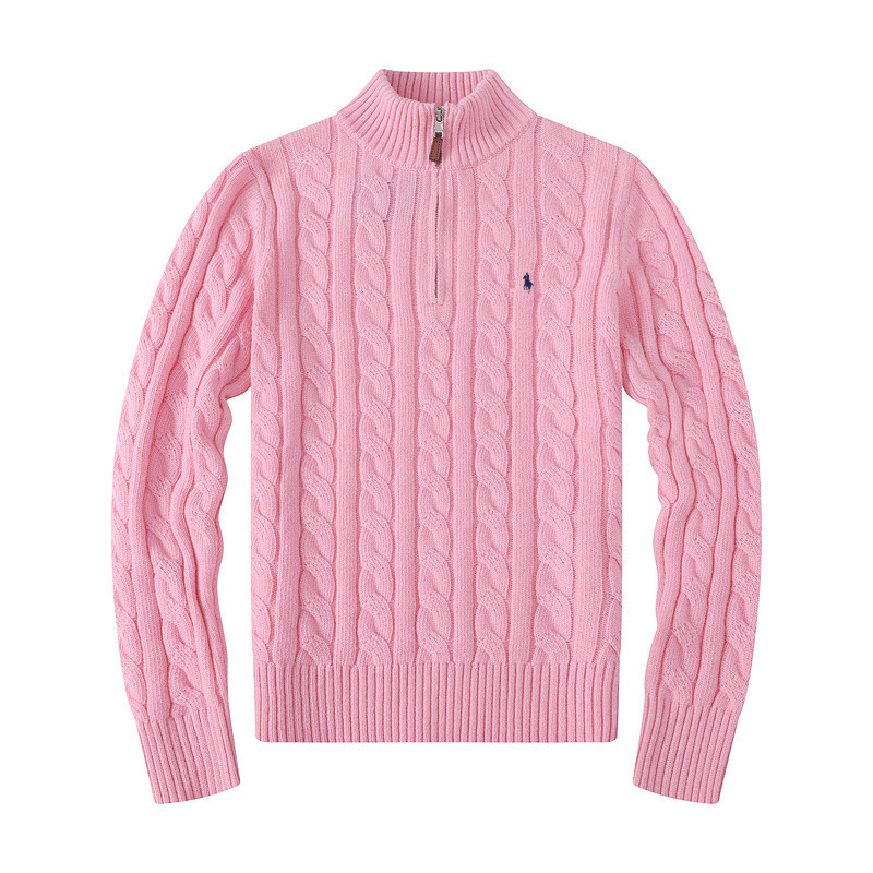 RALPH LAUREN EMBROIDERED SWEATER PINK