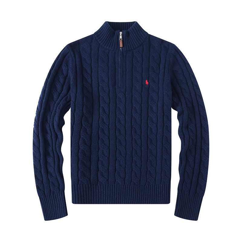 RALPH LAUREN EMBROIDERED SWEATER NAVY BLUE
