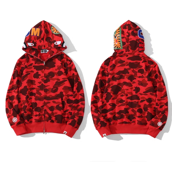 BAPE RED CAMO ZIP