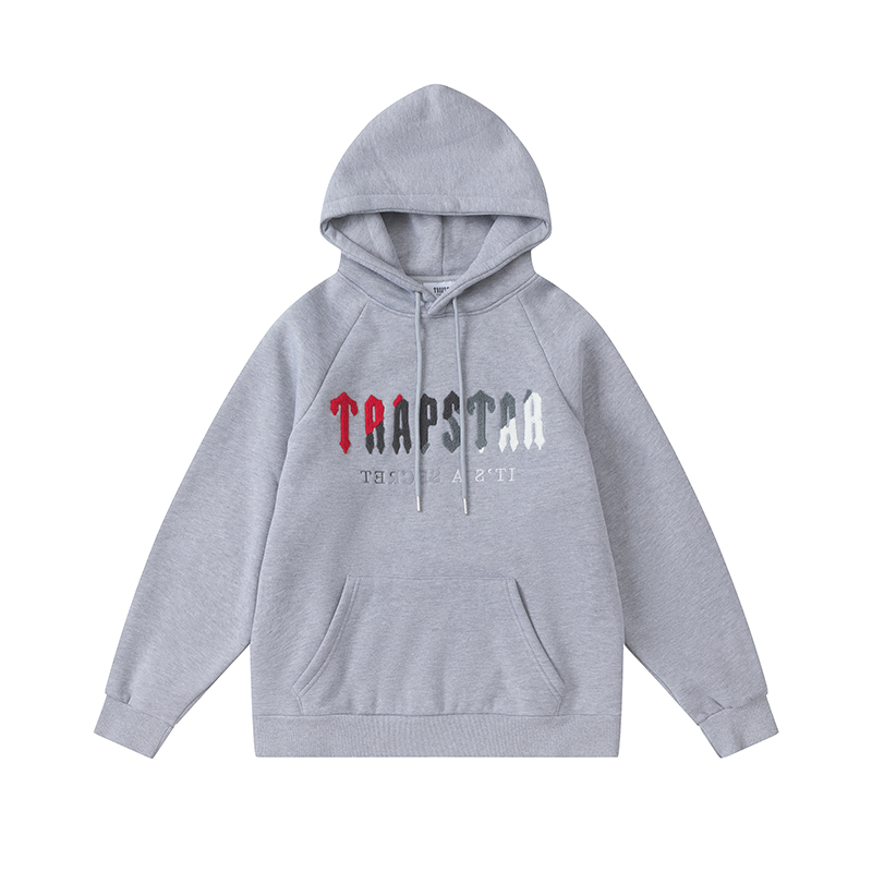 TRAPSTAR HOODIE GREY R/B/W