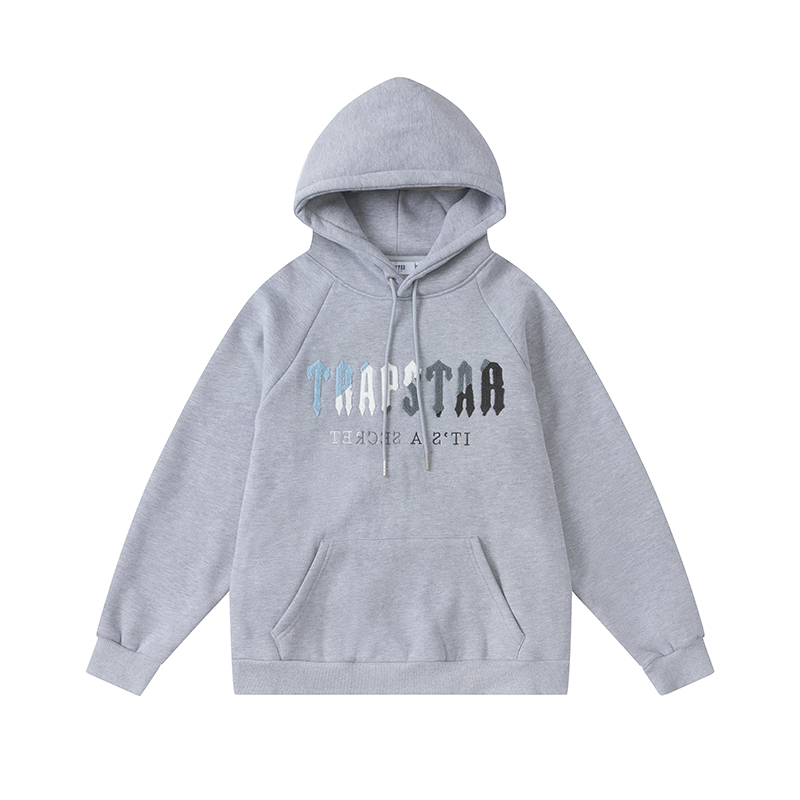 TRAPSTAR HOODIE GREY B/W/G