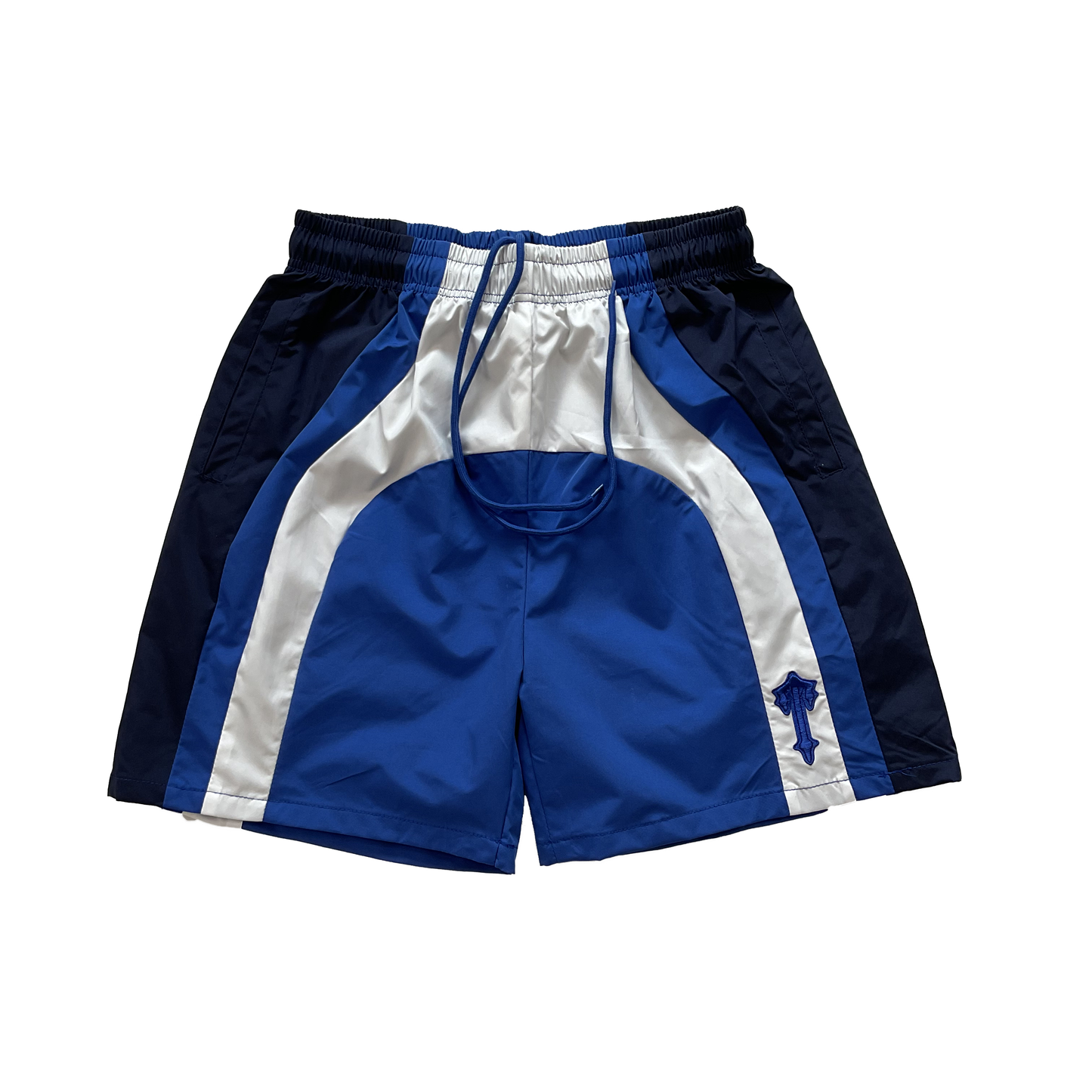 TRAPSTAR PANNELED SHORTS BLUE