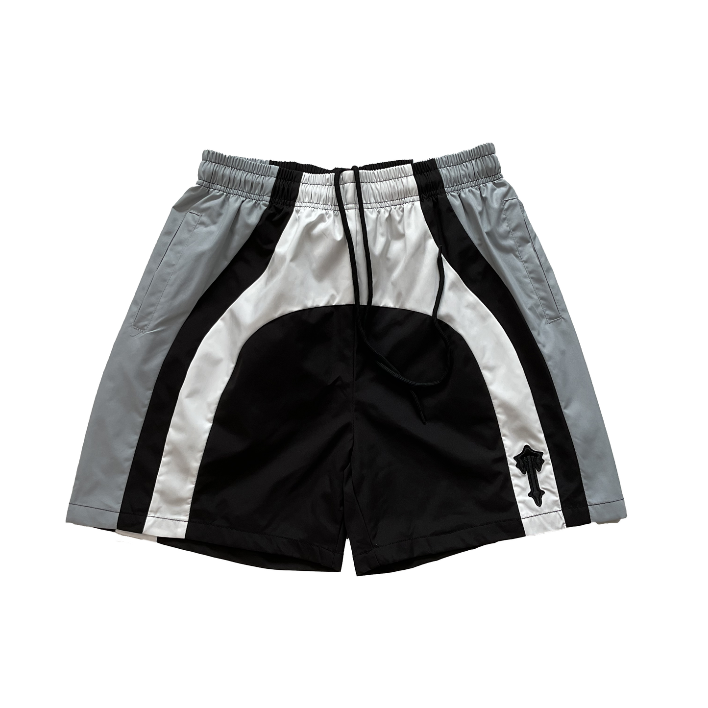 TRAPSTAR PANELLED SHORTS BLACK