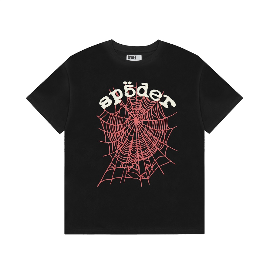 SP5DER RED ON BLACK SHIRT