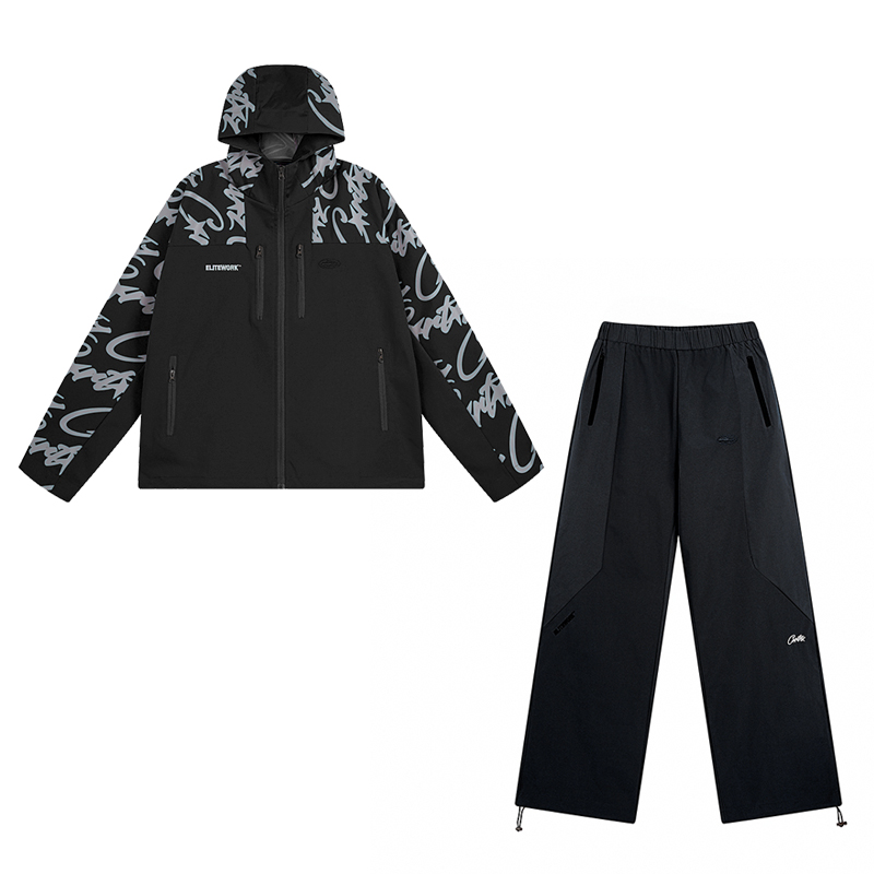 CORTEIZ ELITEWORK WINDBREAKER SET BLACK