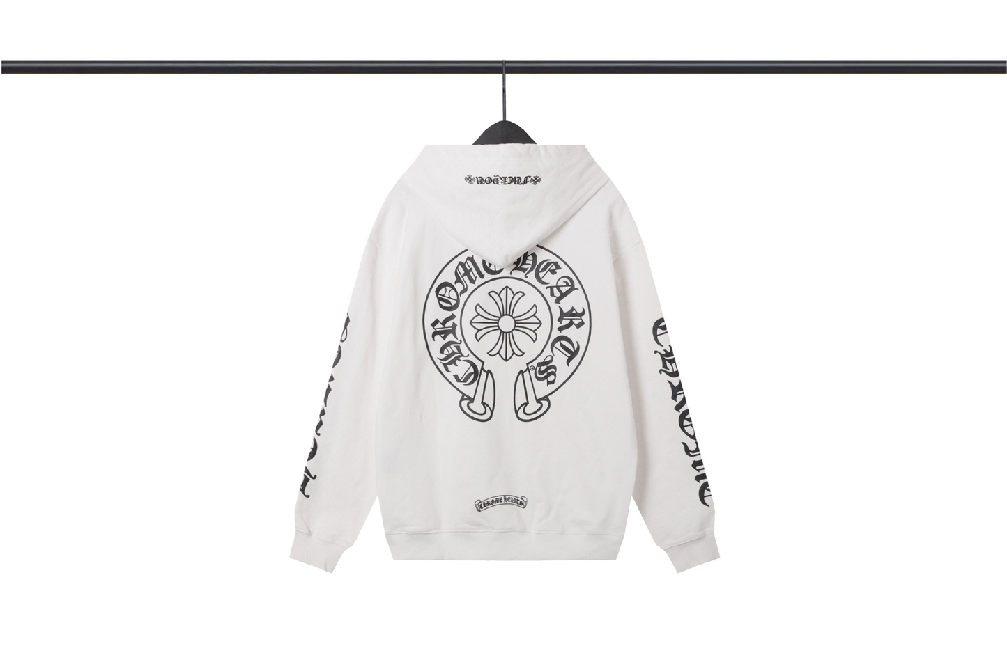 CHROME HEARTS WHITE PATTERENED HOODIE