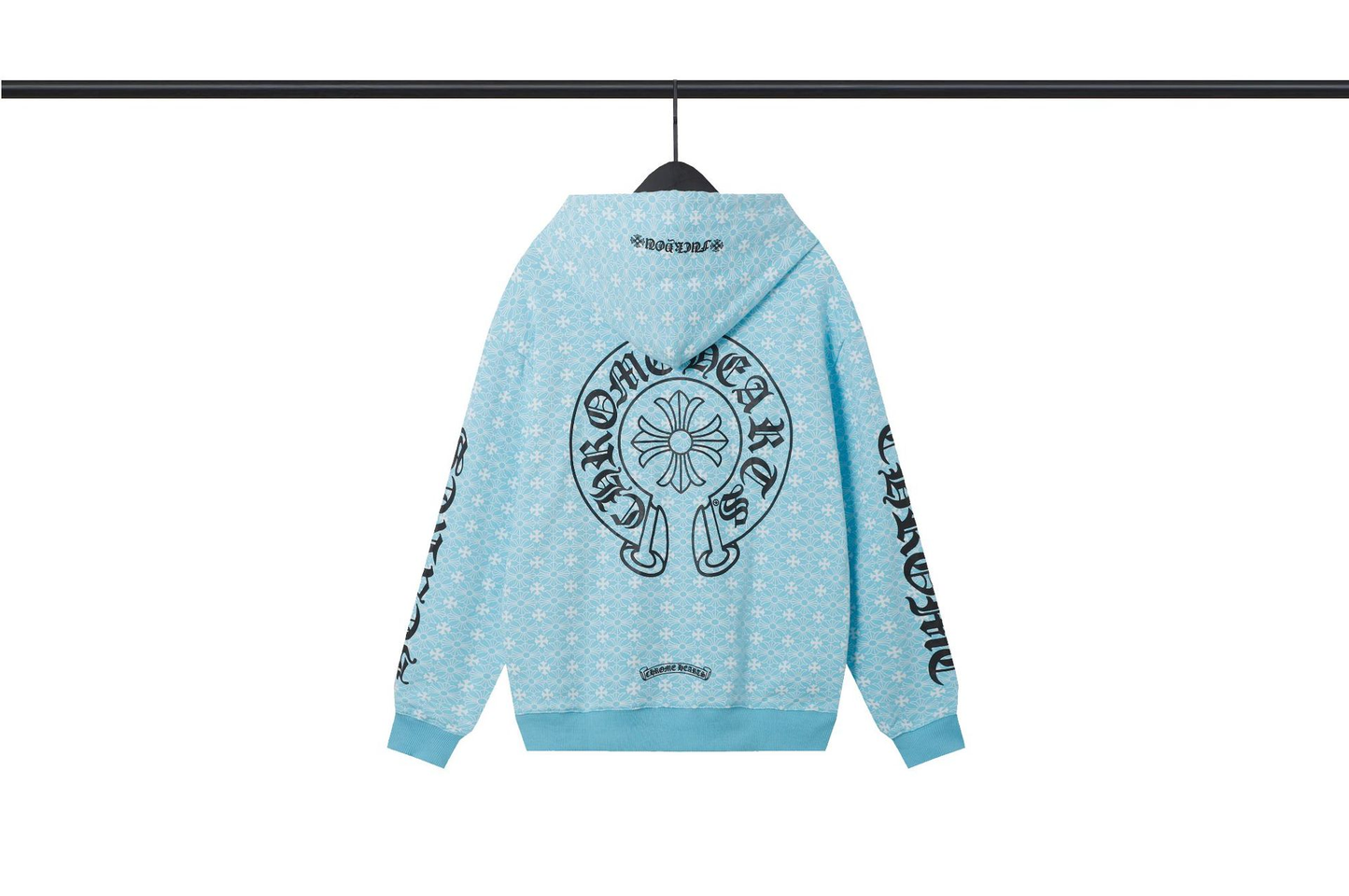 CHROME HEARTS BLUE PATTERENED HOODIE