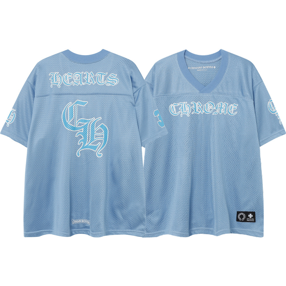 CHROME HEARTS MESH JERSEY BLUE