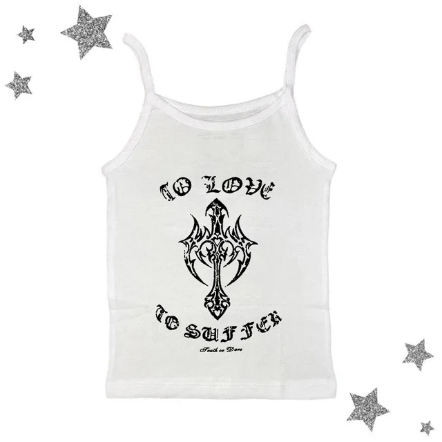 GOTHIC Y2K WHITE TOP