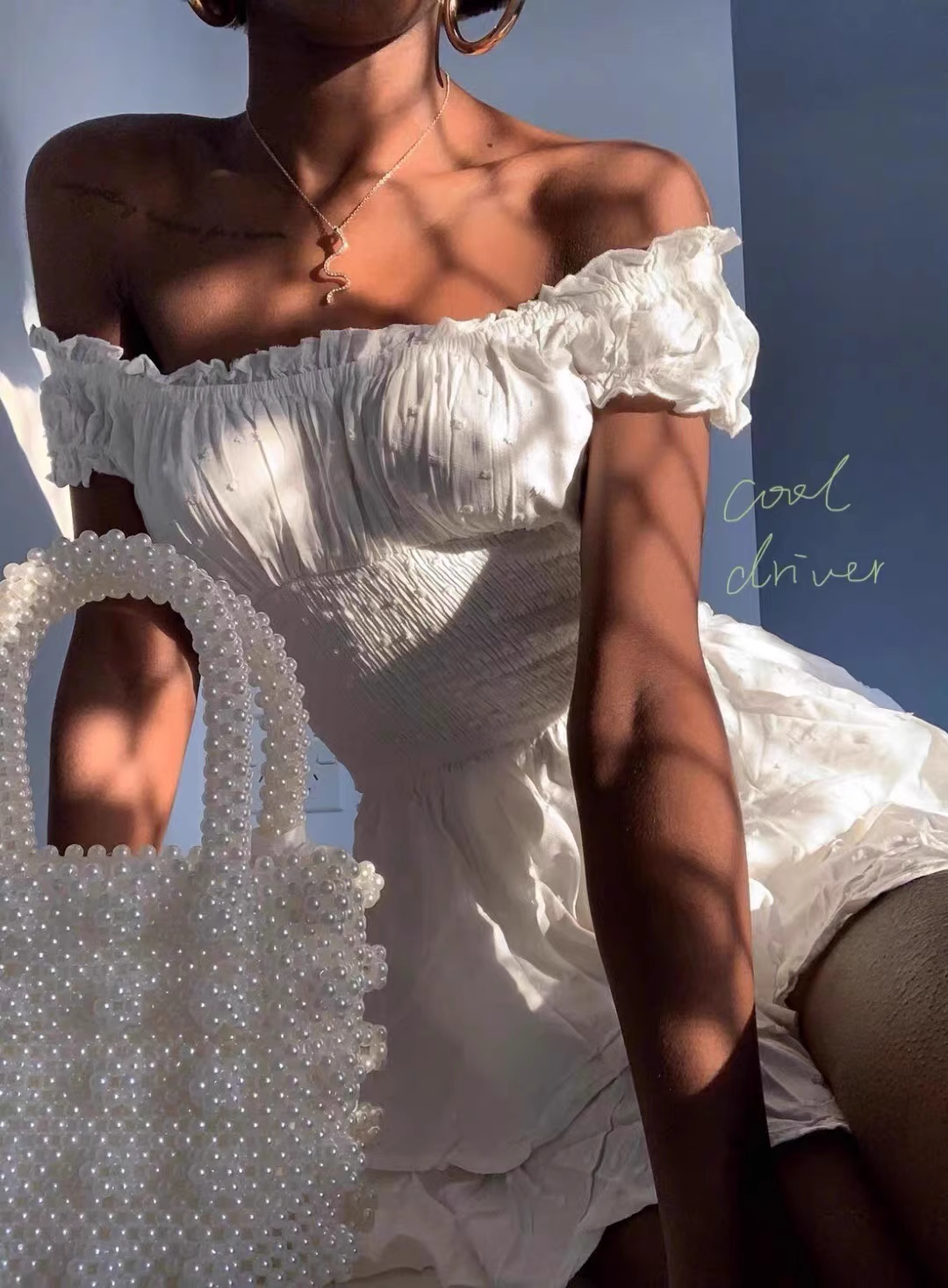 PRINCESS POLLY WHITE OFF SHOULDER DRESS