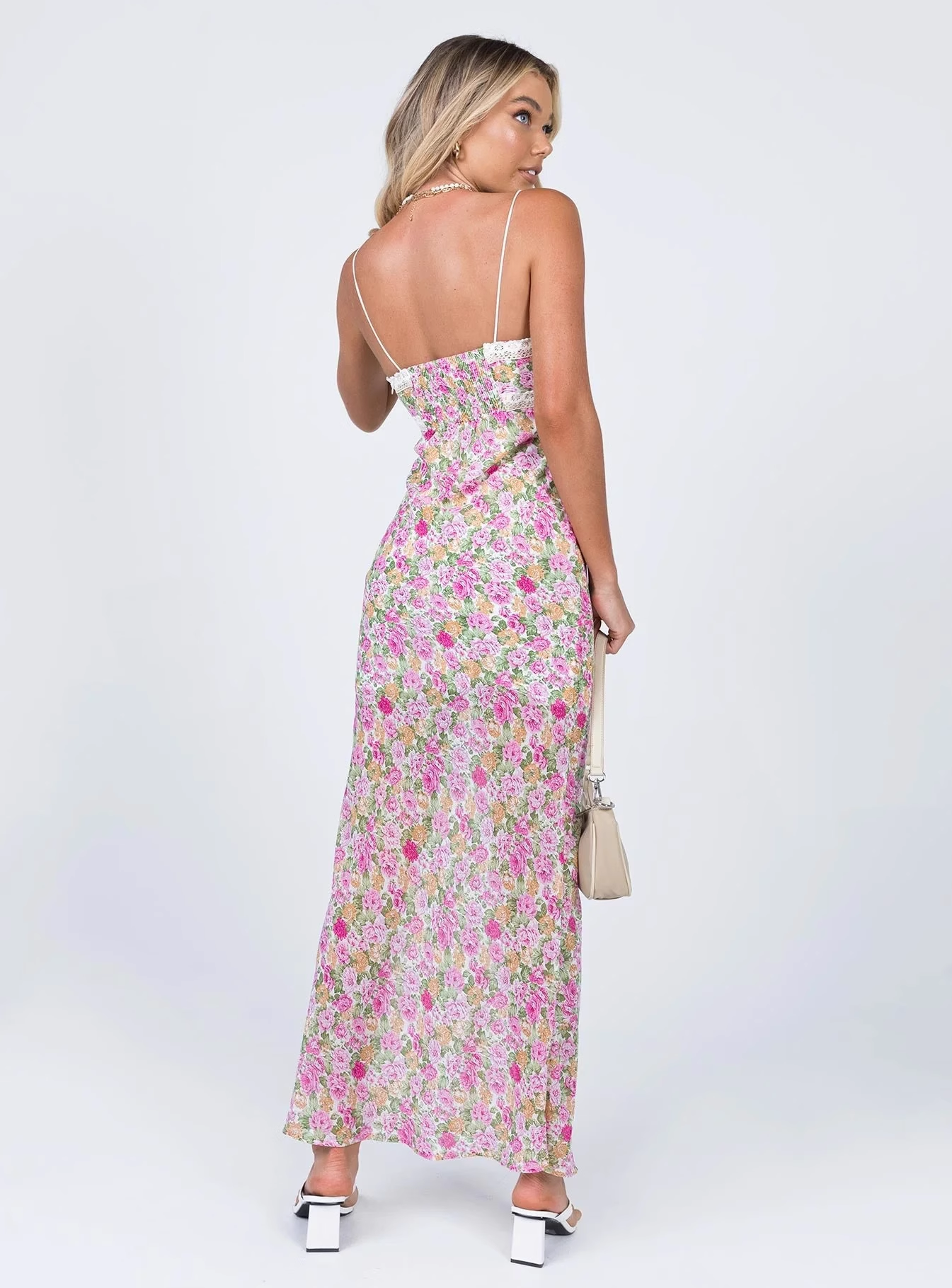 PRINCESS POLLY SPLICING FLORAL DRESS