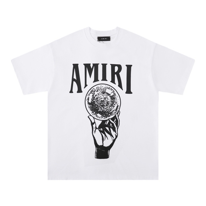 AMIRI WHITE BLACK HAND SHIRT