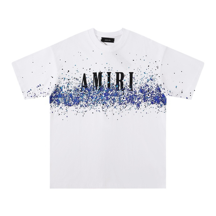 AMIRI WHITE BLUE SPLATTER SHIRT