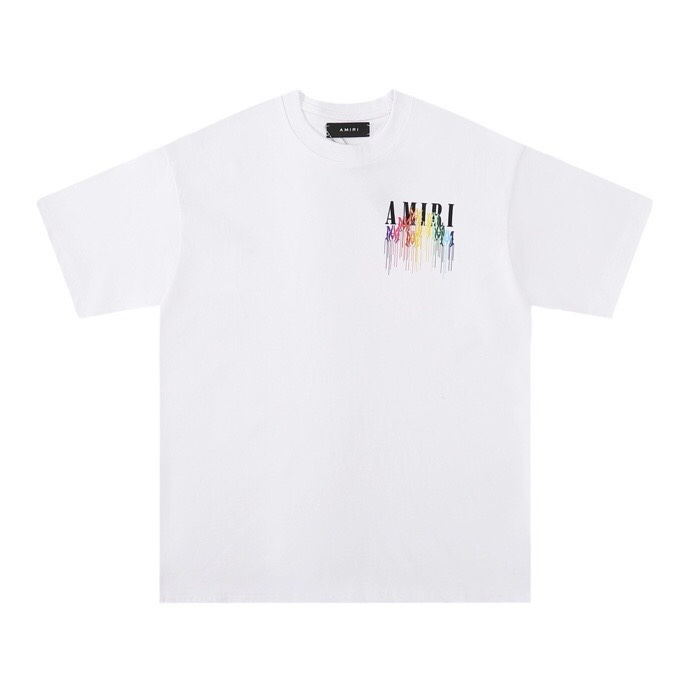 AMIRI WHITE MULTI LOGO SPLATTER SHIRT