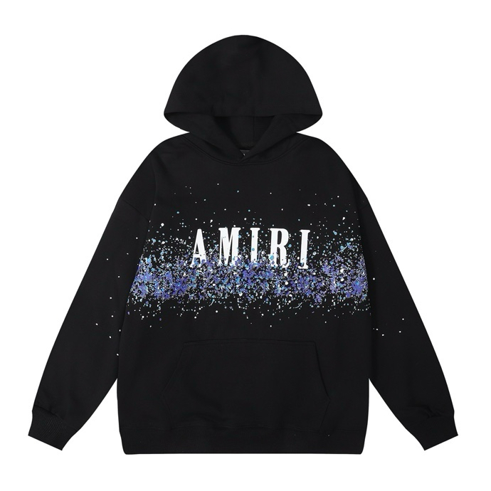 AMIRI SPLATTER BLACK HOODIE