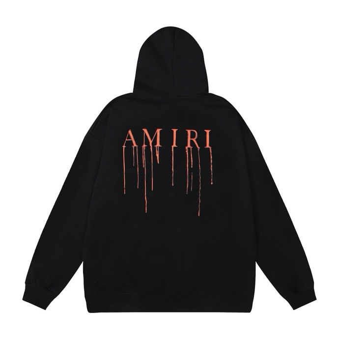 AMIRI BLOOD SPLATTER BLACK HOODIE