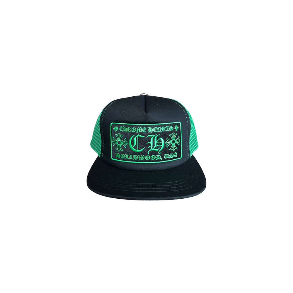 CHROME HEARTS GREEN TRUCKER CAP