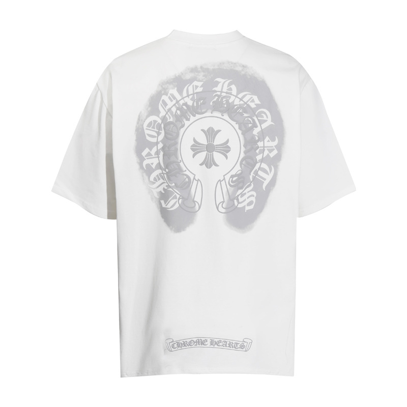 CHROMEHEARTS GREY HORSESHOE WHITE SHIRT