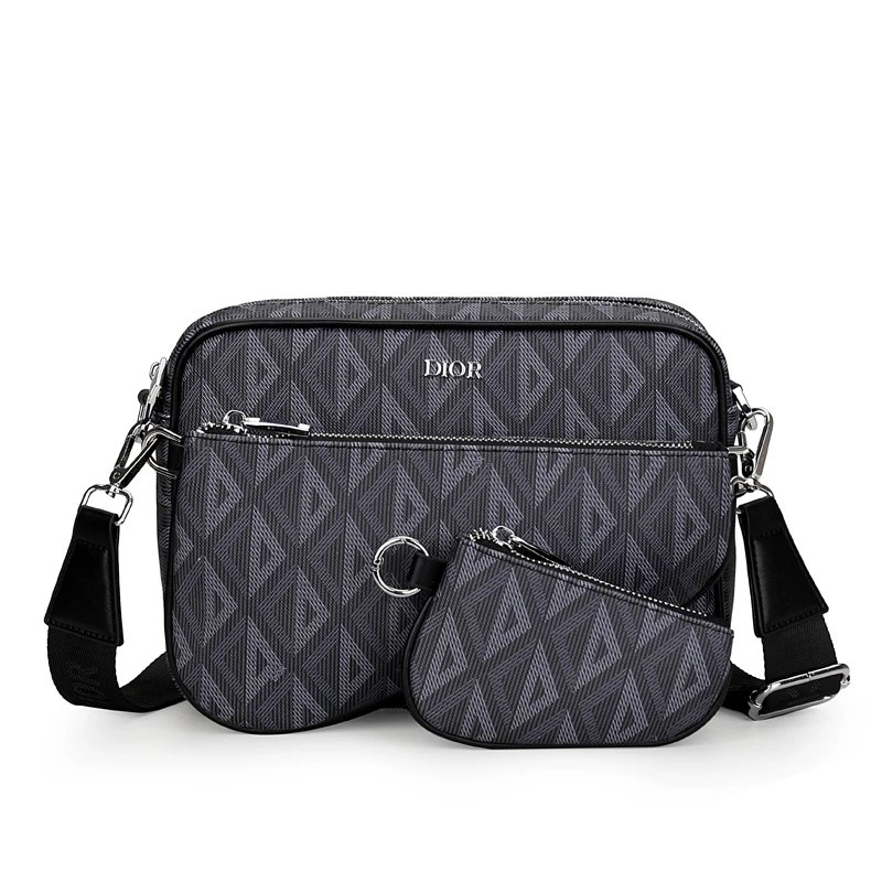 DIOR 3IN1 SHOULDER BAG TRIANGLE BLACK