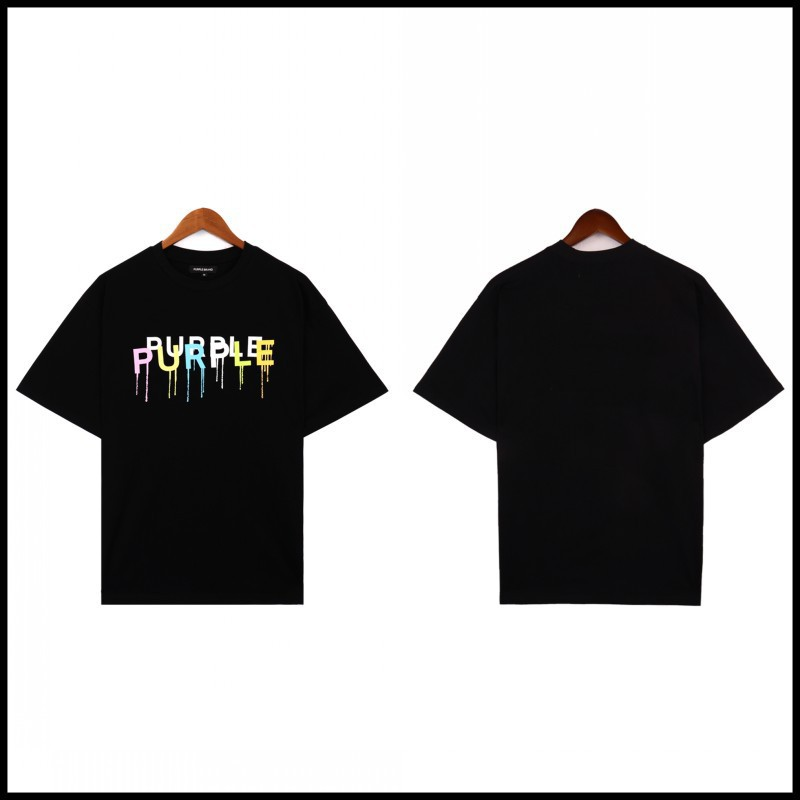 PURPLE BRAND PAINT DRIP SHIRT BLACK