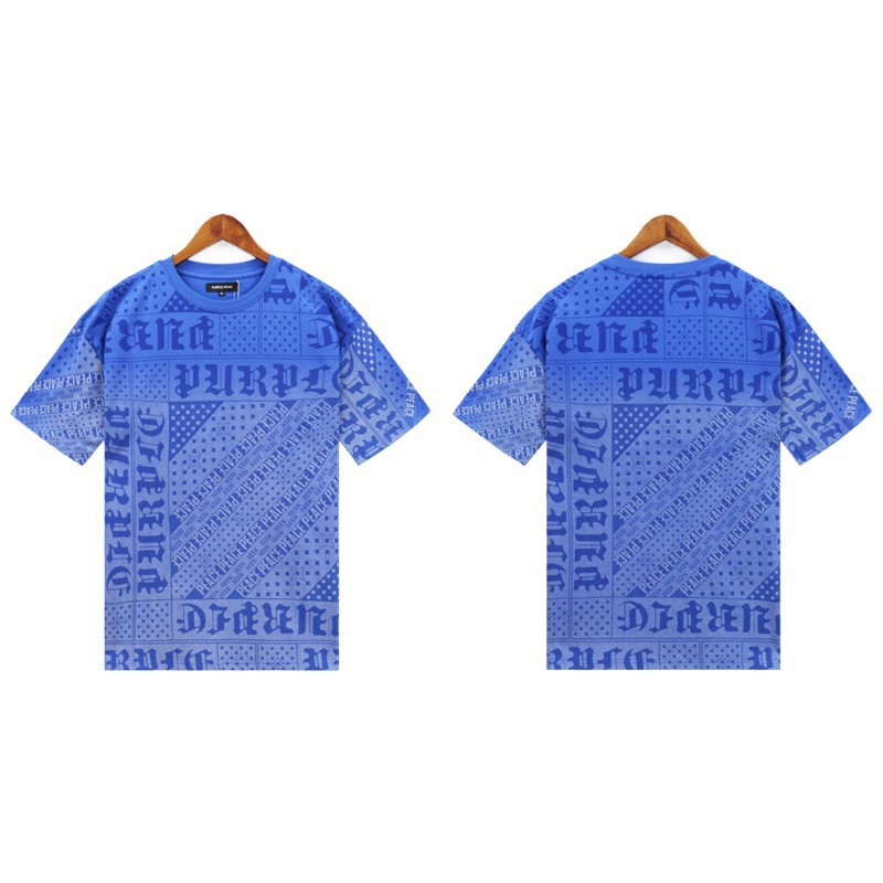 PURPLE BRAND BANDANA SHIRT BLUE