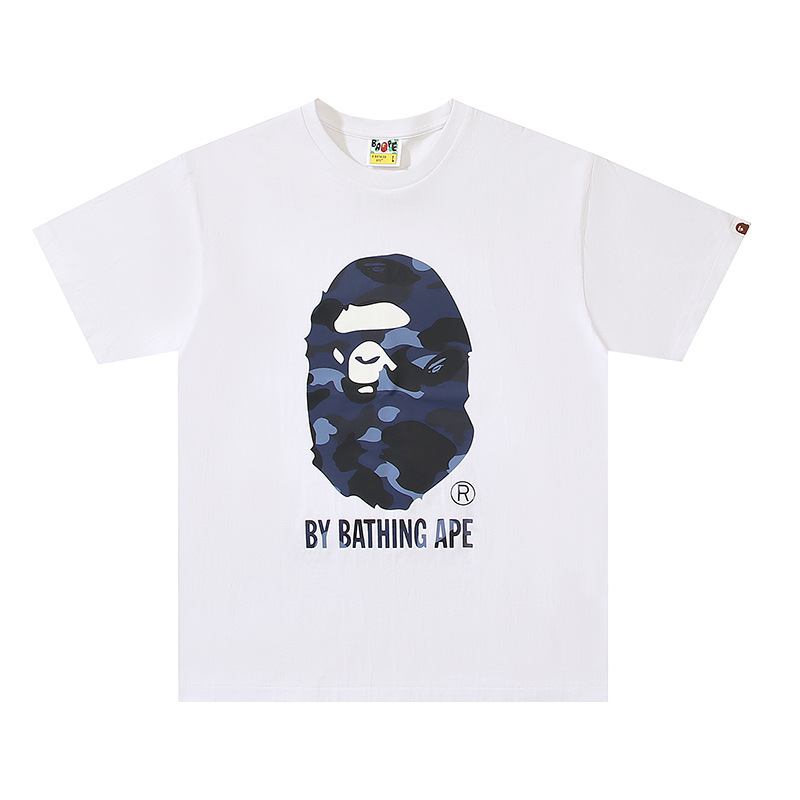 BAPE WHITE SHIRT BLUE APE CAMO