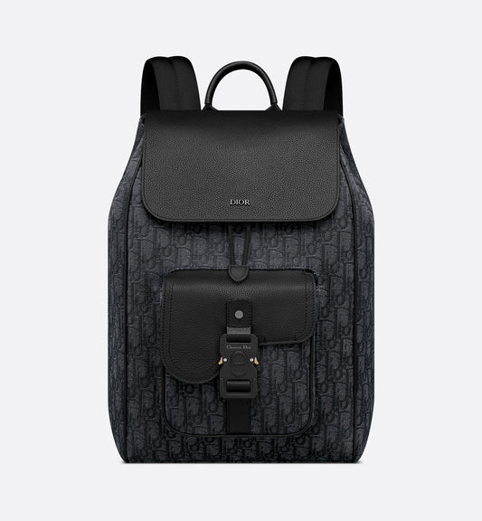 DIOR SADDLE BACKPACK MONO BLACK