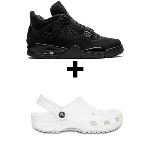 BLACKCAT J4S + WHITE CROCS BUNDLE