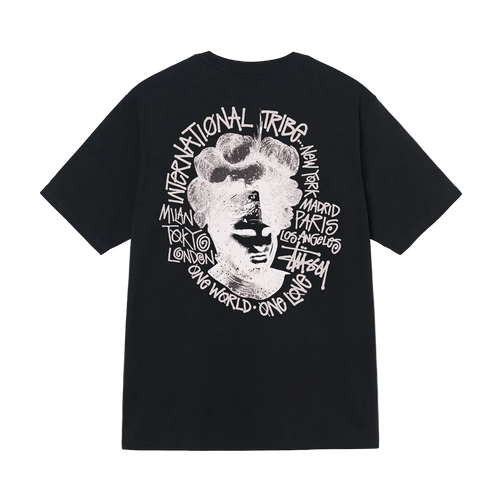 STUSSY BLACK INTERNATIONAL TRIBE SHIRT