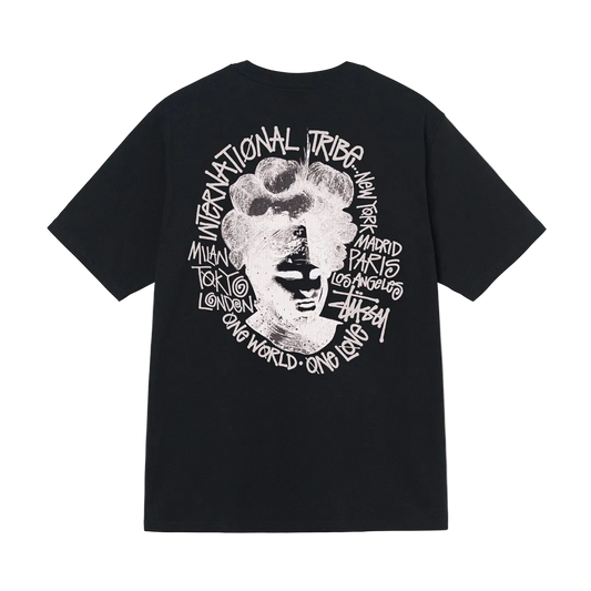 STUSSY BLACK INTERNATIONAL TRIBE SHIRT