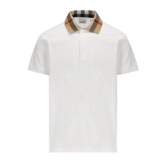 BURBERRY WHITE POLO SHIRT