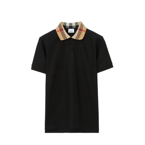 BURBERRY BLACK POLO SHIRT
