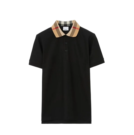 BURBERRY BLACK POLO SHIRT