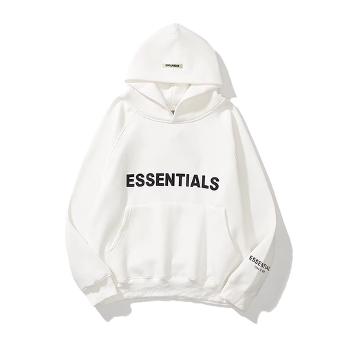 ESSENTIALS WHITE HOODIE - Size XL