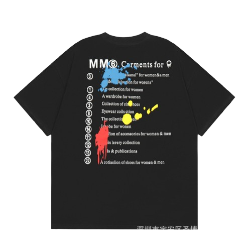 MAISON MARGIELA SPLATTER BLACK SHIRT
